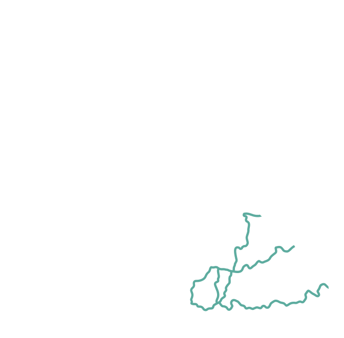 A map of British Columbia highlighting rainforest