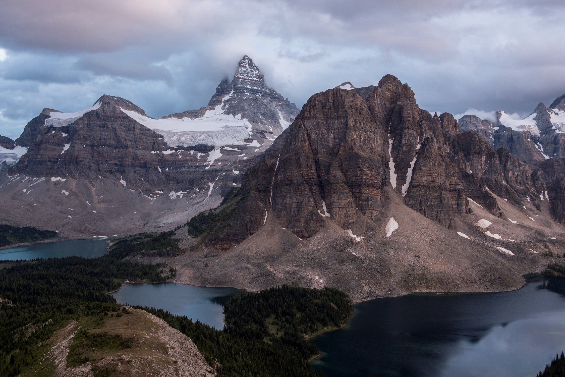 Views of the Canadian Rockies taken from Mt. Assiniboine.