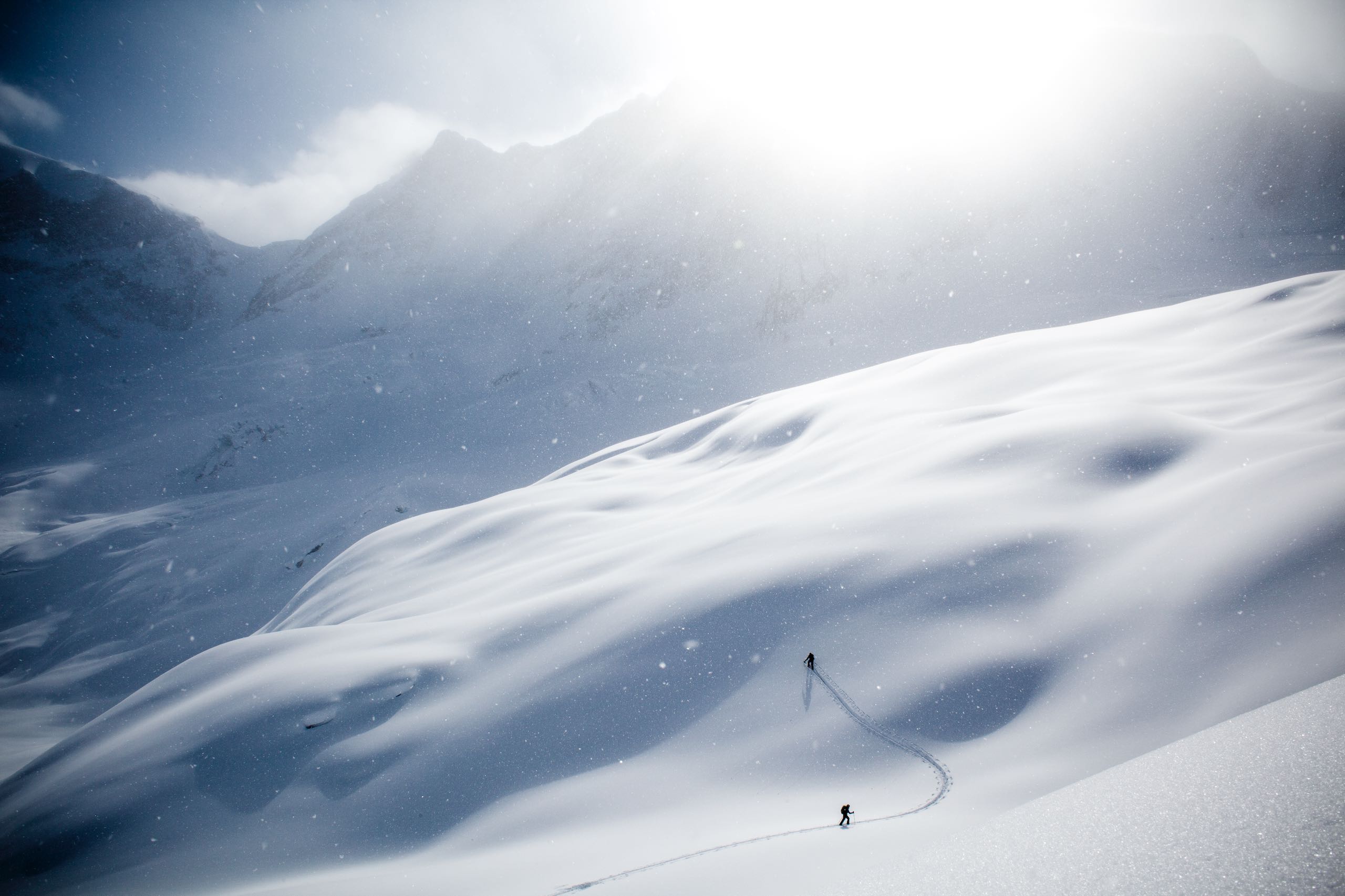 People Skiing near Rogers Pass