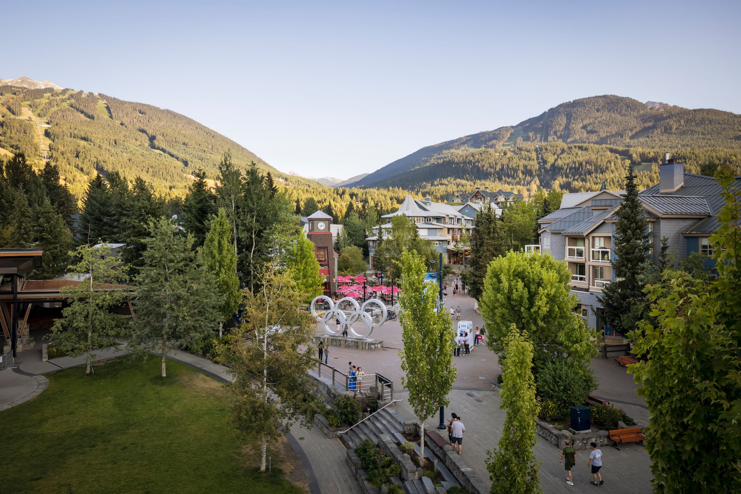 Aerial of a Whistler park