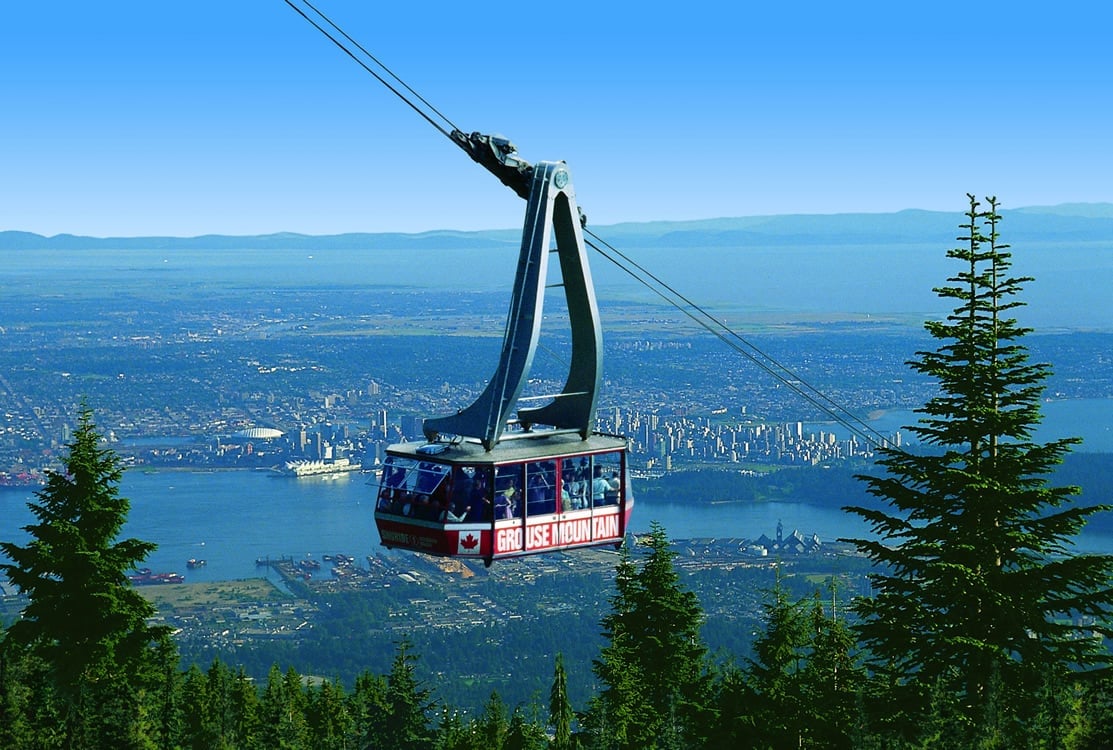 Grouse Mountain Skyride over the forest