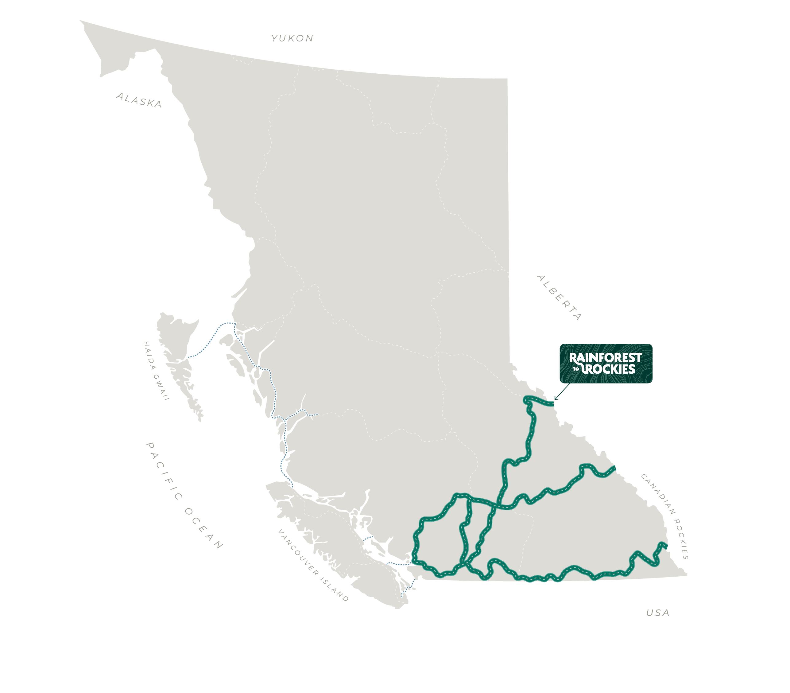 Map Of British Columbia, Canada