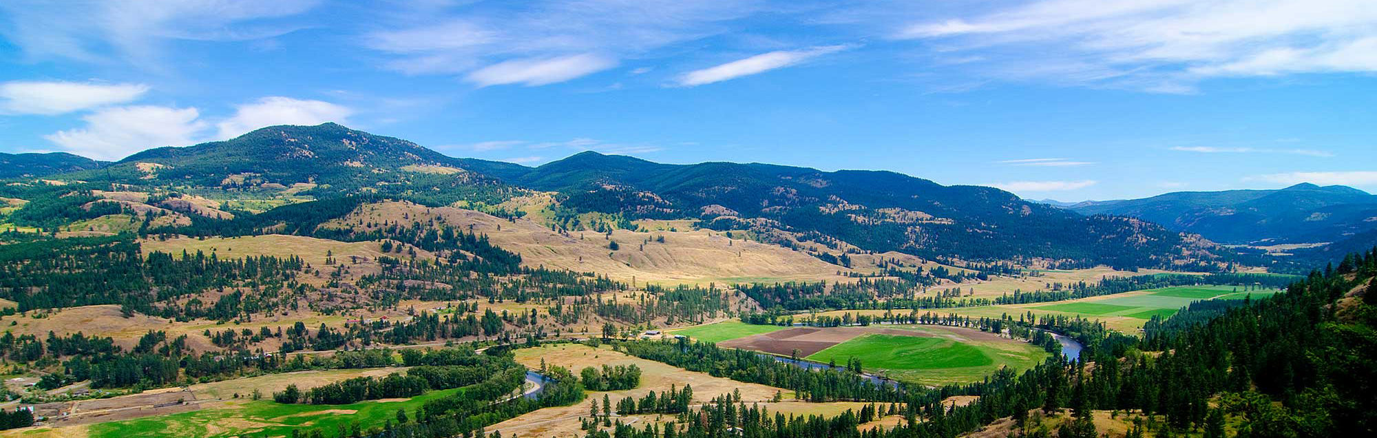 A view of hills in Boundary Country.