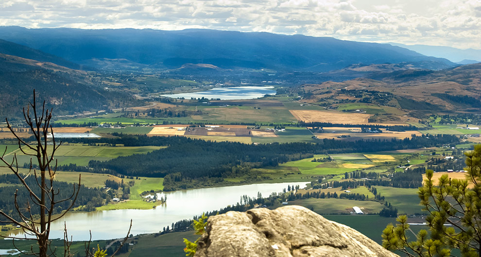An aerial view of Armstrong & Spallumcheen in BC