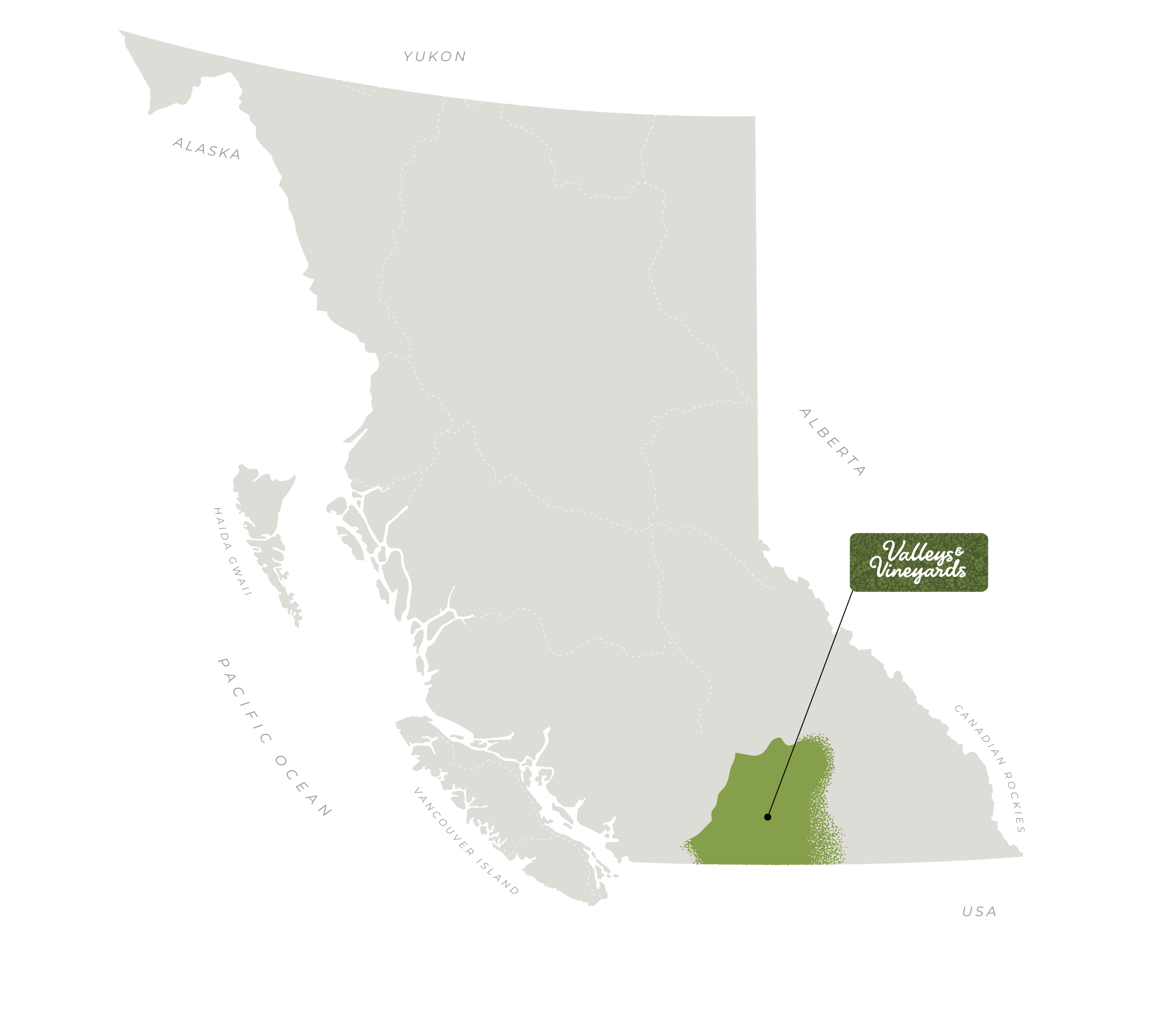 Map Of British Columbia, Canada